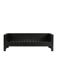 cadre de lit banquette en bois fsc 90x200 noir
