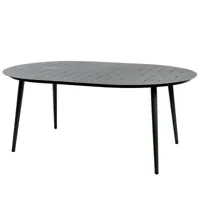 table ovale inari carbone aluminium - 6 personnes