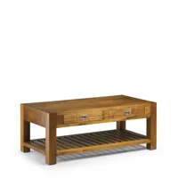 table basse en bois marron l120