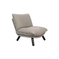 fauteuil lounge en tissu gris