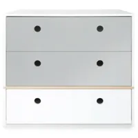 commode gris perle-gris perle-blanc