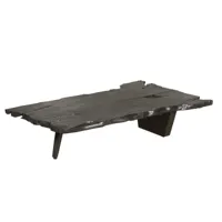 table basse en bois de litchi noir brûlé