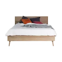 pack lit avec matelas bois massif 140x200 cm