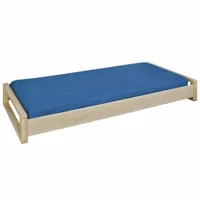 pack lit empilable avec matelas bois massif bois 90x190 cm