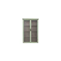 vitrine en bois vert