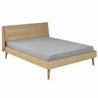 pack lit avec matelas bois massif 140x190 cm