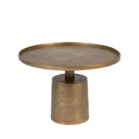 table basse ronde en métal d60cm or