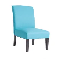 fauteuil crapaud en polyester turquoise 55x77x92 cm