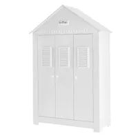 armoire 3 portes blanc
