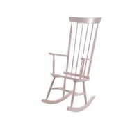 chaise à bascule rose