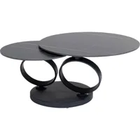 table basse en céramique noire et acier