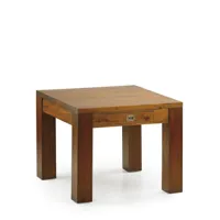 table basse en bois d'acajou marron l 60 cm