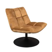 chaise lounge en velours marron