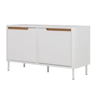meuble tv design 94cm en bois blanc