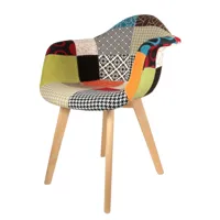 fauteuil scandinave patchwork