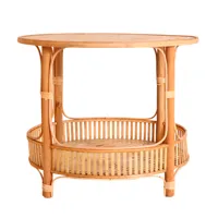 table basse en bambou marron 61x61x50 cm