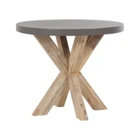 table de salle à manger 4 personnes en fibre-ciment bois clair