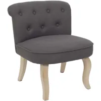 fauteuil en bois et tissu eleonore gris, taupe