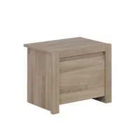 table de chevet en bois imitation chêne clair