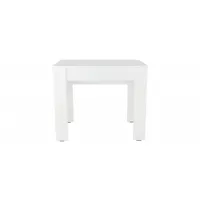 console table à manger extensible moderne effet bois blanc