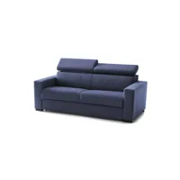 canapé lit 2 places en tissu bleu 140x95 cm