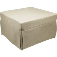 pouf convertible en lit en tissu beige