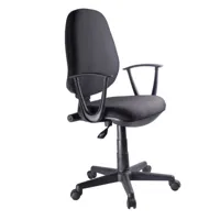 fauteuil de bureau noir réglable et inclinable avec roulettes