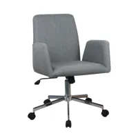 fauteuil de bureau en tissu gris anthracite avec roulettes