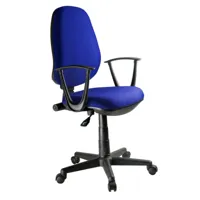 fauteuil de bureau bleu réglable et inclinable avec roulettes
