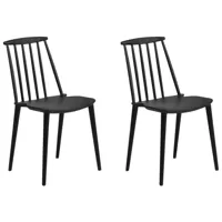 lot de 2 chaises noires