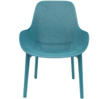 fauteuil de jardin en polypropylène bleu