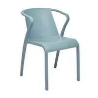 fauteuil de jardin empilable en polypropylène renforcé aquamarine
