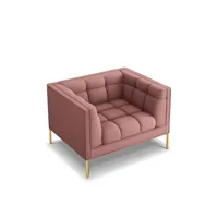 fauteuil tissu structuré rose