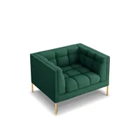 fauteuil tissu structuré vert