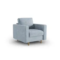 fauteuil en tissu structuré bleu clair