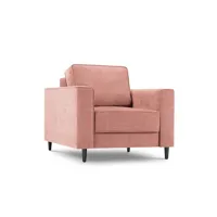 fauteuil en tissu structuré rose