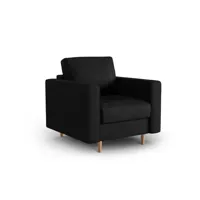 fauteuil en imitation cuir noir
