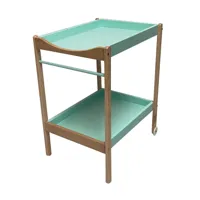 table à langer  bicolore vert menthe - 72x90x55 cm