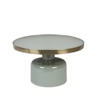 table basse design en métal d60cm vert d'eau