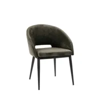 chaise en velours gris