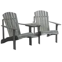fauteuils de jardin table basse étagère bois sapin pré-huilé gris