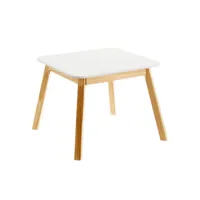 bureau table enfant bois et blanc 55x55x45cm