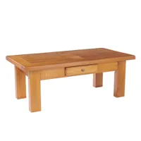 table basse rectangle bois chêne massif