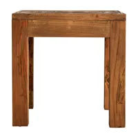 table basse en bois de pin marron, 50x50x50 cm