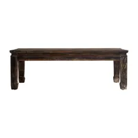 table basse en bois de pin marron 120x60x40 cm