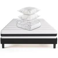 pack matelas 160x200 + sommier + couette + oreillers