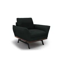 fauteuil 1 place en tissu structuré noir