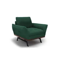 fauteuil 1 place en tissu structuré vert