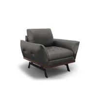fauteuil 1 place en cuir gris