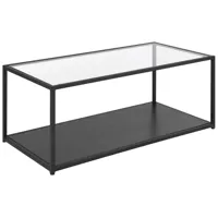table basse noire en verre